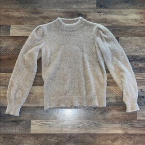 White House Black Market Nude Sparkle Sweater size XS